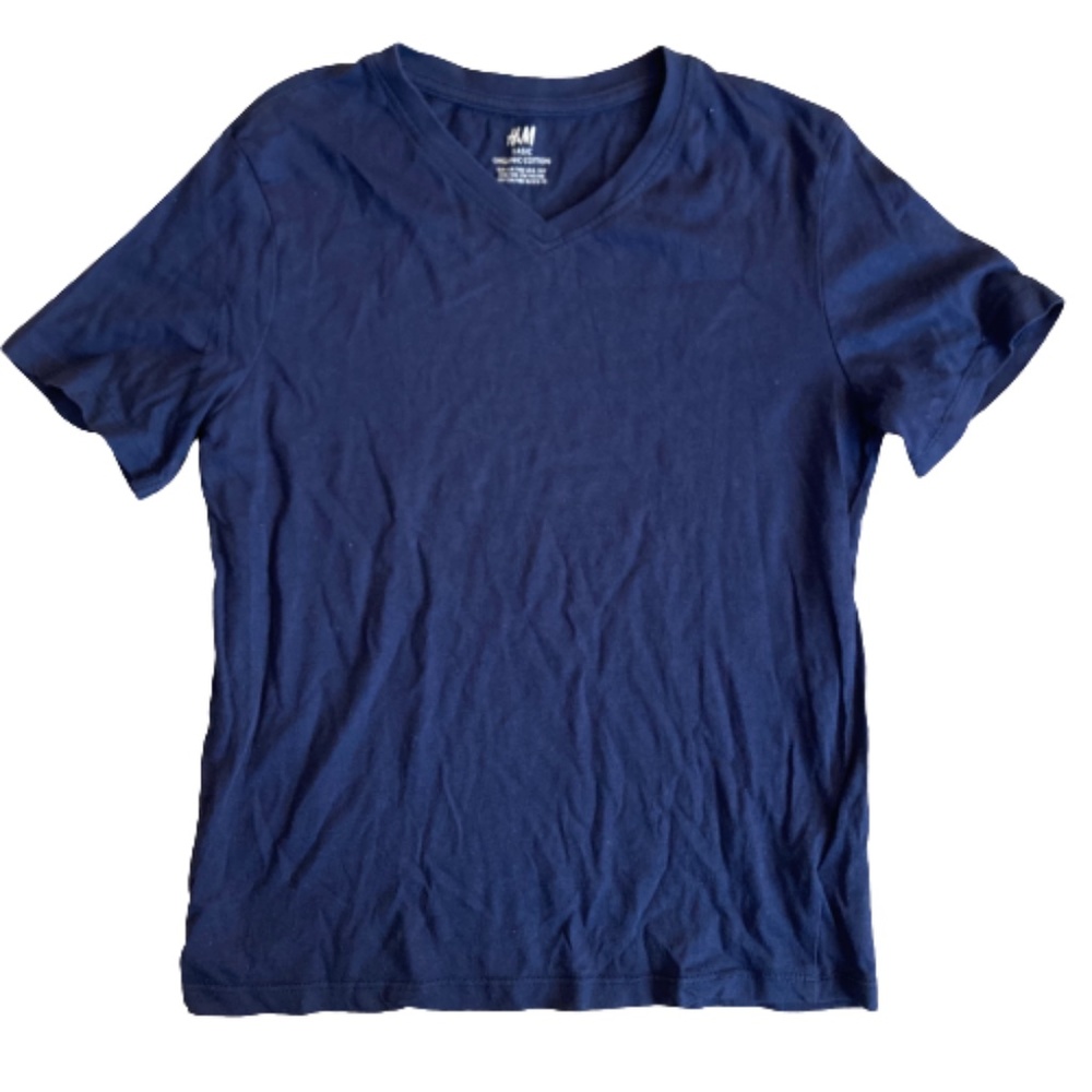 H&M Organic Cotton kids v neck t shirt short sleeve